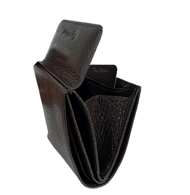 Малий шкіряний гаманець Tony Bellucci на кнопці TB893-286 коричневий