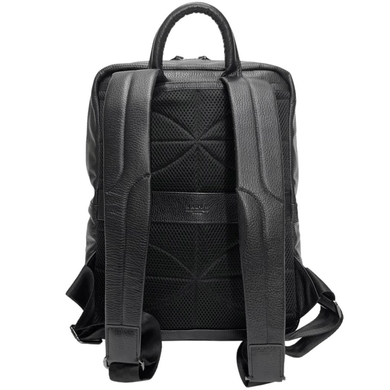 Чоловічий рюкзак Karya з натуральної телячої шкіри 6013-45 чорного кольору, Чорний, Зерниста