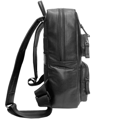 Мужской рюкзак Karya из натуральной телячьей кожи 6013-45 черного цвета, Черный, Зернистая