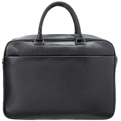 Чоловіча сумка-портфель Bond NON з натуральної телячої шкіри 1095-281 чорна
