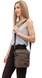 Жіноча текстильна сумка Vanessa Scani з натуральною шкірою V026 табачного кольору, Табачный