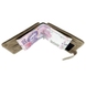 Шкіряне портмоне-кредитниця із затиском для грошей Karya 0044-33 пісочного кольору, Песочный