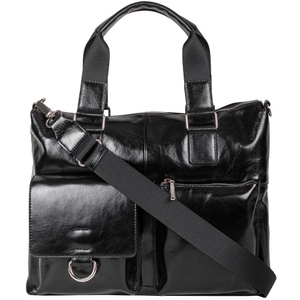 Чоловіча сумка-портфель з натуральної шкіри Mattioli 044-19C чорна