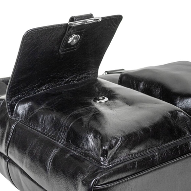 Мужская сумка-портфель из натуральной кожи Mattioli 044-19C черный