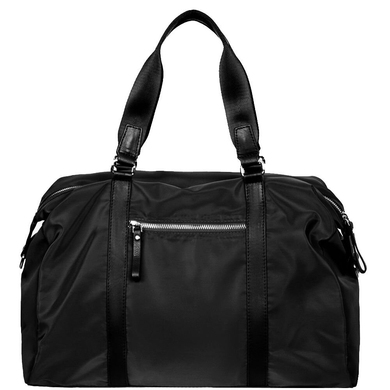 Дорожная сумка текстильная с натуральной кожей Vanessa Scani V012-100 Black, Черный