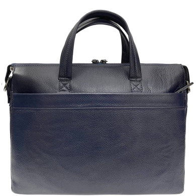 Мужской кожаный портфель Karya из натуральной кожи 0896-44 синего цвета