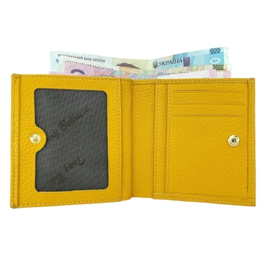 Малий гаманець на кнопці з натуральної шкіри Tony Bellucci 893-203 гірчичного кольору
