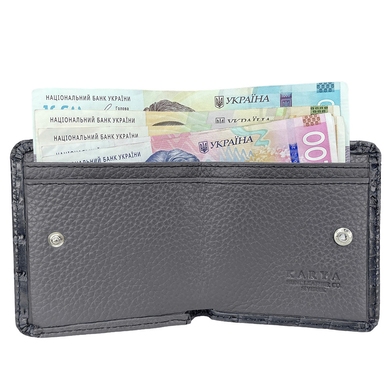 Малий гаманець Karya з натуральної шкіри KR1106-509-2 сірого кольору