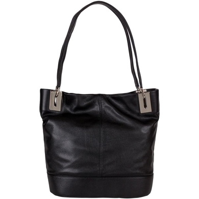 Жіноча сумка з м'якої шкіри Mattioli 085-09C чорна, Чорний