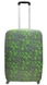 Чехол защитный для среднего чемодана из неопрена Жаккард Узор салатовый M 8002-0410, 800-серо-салатовый