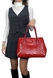 Женская сумка на молнии Karya лакированная KR2469-08-1 красного цвета, Красный