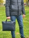 Мужской кожаный портфель Karya из натуральной кожи 0896-44 синего цвета