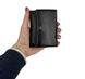 Шкіряний малий гаманець Tergan з гладкої шкіри TG1650 чорного кольору