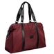 Дорожная сумка текстильная с натуральной кожей Vanessa Scani V012-103 Burgundy, бургунди