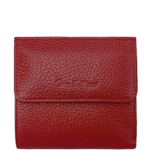 Малий гаманець на кнопці з натуральної шкіри Tony Bellucci 893-282 червоного кольору