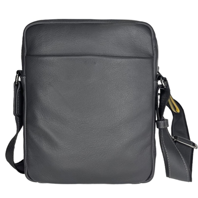 Чоловіча сумка через плече з натуральної шкіри Tony Bellucci 5238-5/1 сіра з чорним