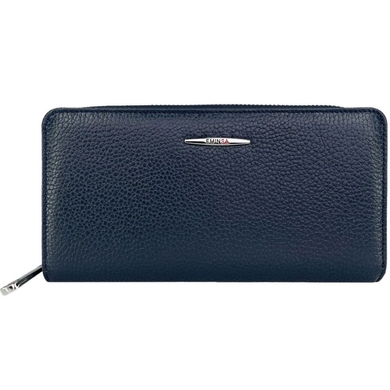 Великий шкіряний гаманець Eminsa із зернистої шкіри ES2151-18-19 синього кольору