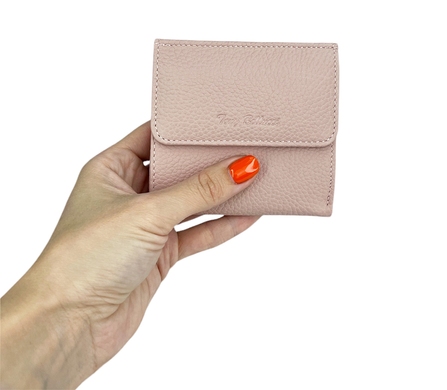 Малий шкіряний гаманець Tony Bellucci на кнопці TB893-202 пудрового кольору