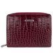 Шкіряний жіночий гаманець Karya середнього розміру KR1152-018 бордовий з червоним