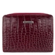 Шкіряний жіночий гаманець Karya середнього розміру KR1152-018 бордовий з червоним