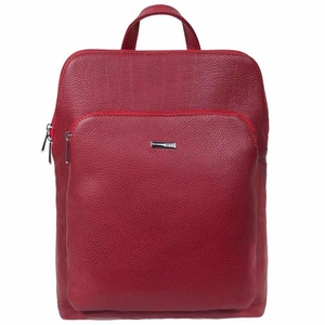 Женский рюкзак из натуральной кожи Karya 0738-46 красный, Красный, Зернистая