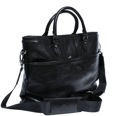 Деловая женская сумка Tony Perotti Italico 7615-40 черная, Черный