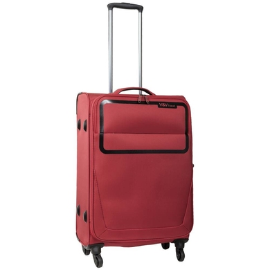 Чемодан текстильный на 4-х колесах V&V Travel Light & Motion СТ810-65 (средний), 810-Красный
