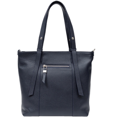 Жіноча сумка з натуральної дрібнозернистої шкіри Karya 2276-44 темно-синя, Темно-синій