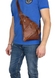 Одношлейкова чоловіча сумка Karya з зернистої шкіри KR6015-07 коньячного кольору