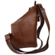 Одношлейкова чоловіча сумка Karya з зернистої шкіри KR6015-07 коньячного кольору