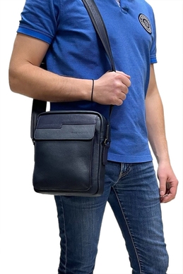 Чоловіча сумка The Bond з натуральної телячої шкіри TBN1400-49 темно-синя