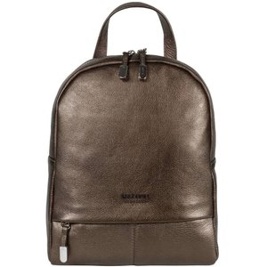 Женский рюкзак из натуральной мягкой кожи Mattioli 251-13C бронзовый