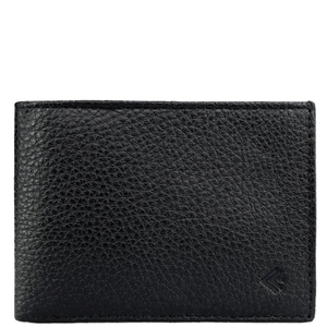Шкіряне портмоне із затискачем для грошей Eminsa ES1128-18-1 чорного кольору, Чорний