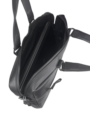Мужская деловая сумка на молнии Tony Bellucci из гладкой кожи TB5241-1 черная