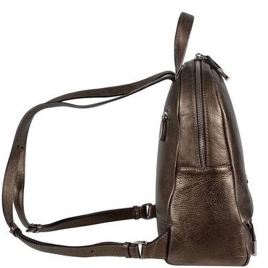 Жіночий рюкзак з натуральної м'якої шкіри Mattioli 251-13C бронзовий