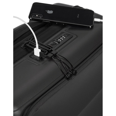 Валіза American Tourister Hello Cabin з відділенням для ноутбука до 15,6" з поліпропілену на 4-х колесах MC4*001 Onyx Black (мала), Чорний