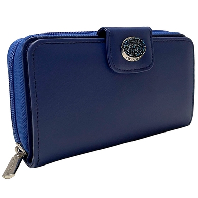 Жіночий гаманець з натуральної шкіри Tony Perotti Swarovski 1655A labelia (синій)