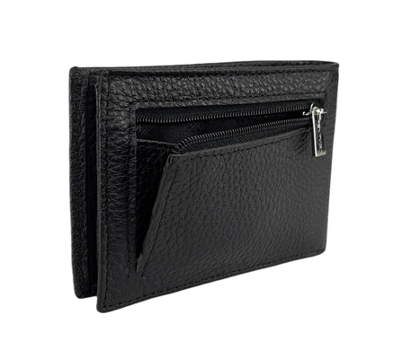 Кожаное портмоне с зажимом для денег Eminsa ES1128-18-1 черного цвета, Черный
