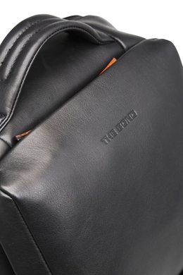 Кожаный мужской рюкзак The Bond на один отдел TBN1179-1 черного цвета, Черный, Гладкая