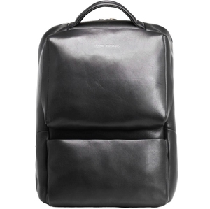 Шкіряний чоловічий рюкзак The Bond на один відділ TBN1179-1 чорного кольору, Чорний, Гладка