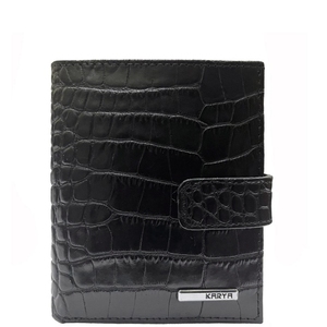 Мужское портмоне Karya из натуральной кожи 0992-53 черного цвета, Черный