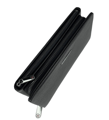 Шкіряне портмоне Eminsa з відділом для телефону ES5123-37-1 чорного кольору, Чорний