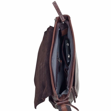 Чоловіча сумка з натуральної шкіри Spikes & Sparrow Bronco 2311001 Dark Brown