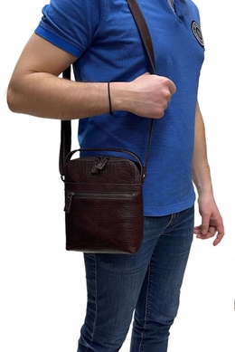 Мужская сумка Karya из натуральной кожи 0823-04 темно-коричневого цвета