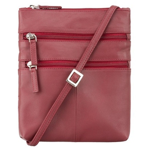 Сумка жіноча з натуральної шкіри Visconti Sling Bags 18606 Red, ATL-Red