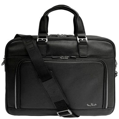 Чоловіча сумка-портфель з натуральної шкіри Tony Perotti Contatto 8976 nero (чорна)