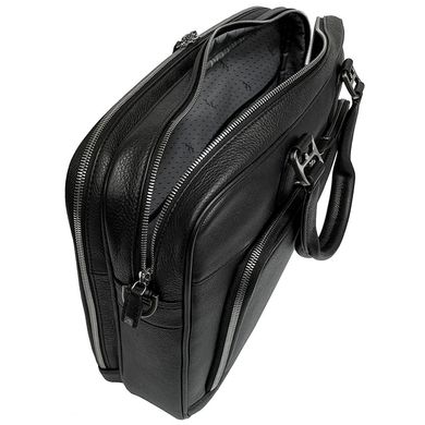 Чоловіча сумка-портфель з натуральної шкіри Tony Perotti Contatto 8976 nero (чорна)