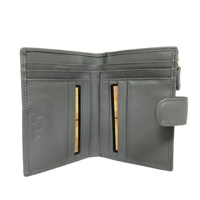 Жіночий шкіряний гаманець на кнопці Tony Perotti New Rainbow 1654 grigio (сірий)