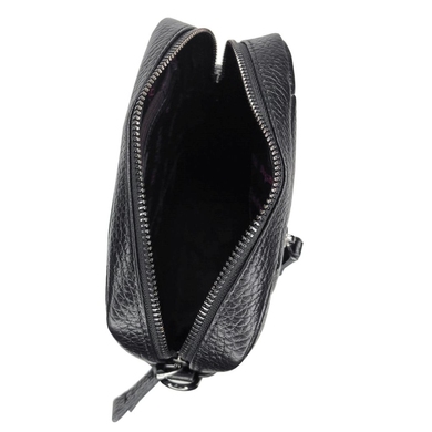 Мужская сумка на молнии Karya из натуральной кожи 0901-45 черного цвета