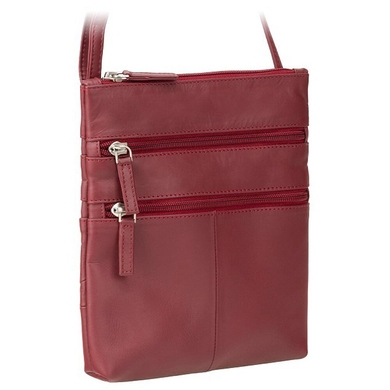 Сумка жіноча з натуральної шкіри Visconti Sling Bags 18606 Red, ATL-Red